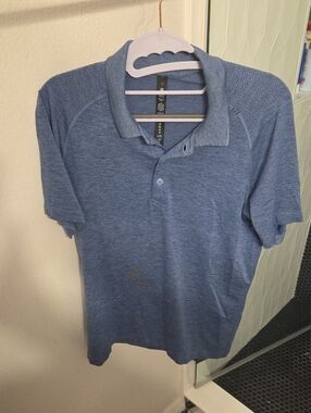 lululemon athletica Men's Heathered Blue Polo